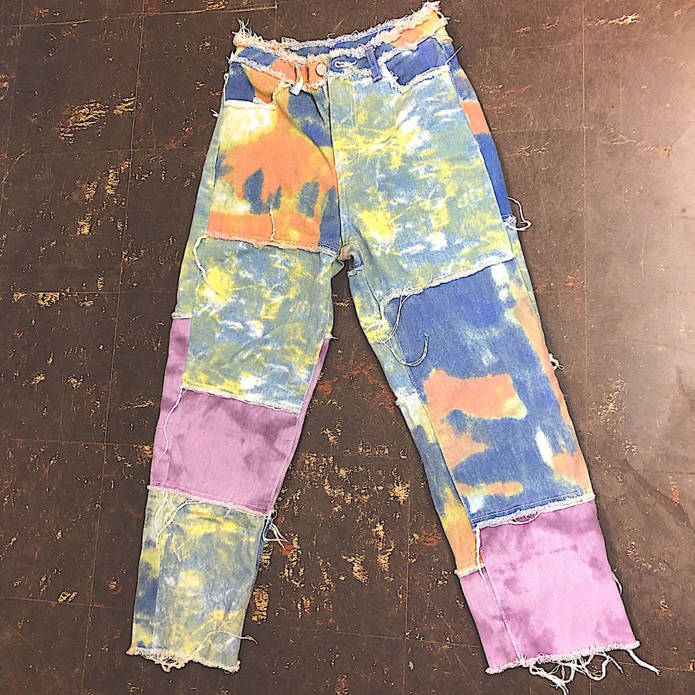 Tie Dye Patch Work Jeans!